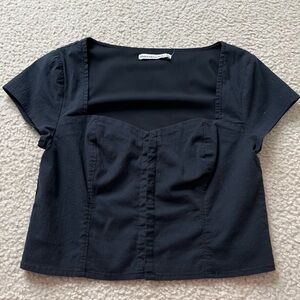 Abercrombie & Fitch Black Crop Top